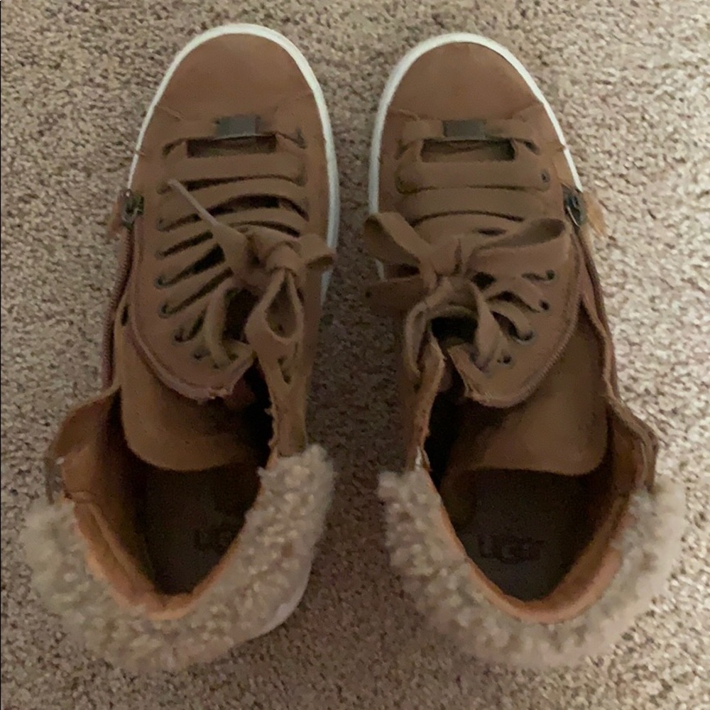 UGG sheepskin and suede sneakers size 6.5